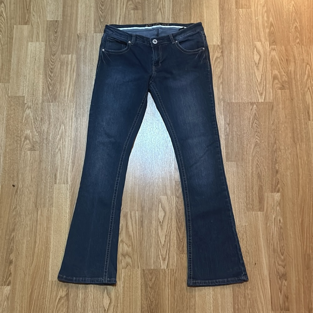 Rue 21 Women's Deep Blue Dark Wash Slim Boot Low Rise Jeans Size 9/10R - Picture 7 of 11